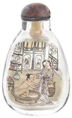 Lot 648 - Chinese Inside-Painted Glass Snuff Bottle The...