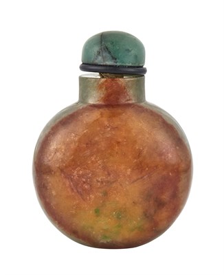 Lot 119 - Chinese Celadon and Russet Jade Snuff Bottle...