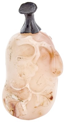 Lot 650 - Chinese Agate Snuff Bottle Carved in the form...