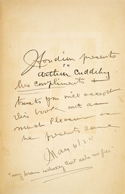 Lot 68 - HOUDINI, HARRY A Magician among the Spirits....