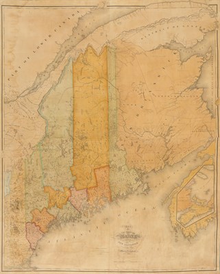 Lot 52 - [MAINE] GREENLEAF, MOSES. Map of the State of...