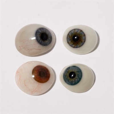 Lot 175 - Group of Four Handblown Glass Prosthetic Eyes...