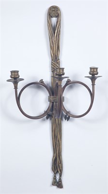 Lot 1073 - Pair of Louis XVI Style Gilt-Metal Three-Light...