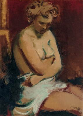 Lot 61 - Josef Floch Austrian, 1895-1977 Seated Model...