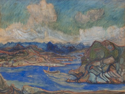 Lot 54 - Bruno Krauskopf German, 1892-1960 Fjord Signed...