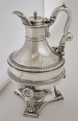 Lot 111 - George III Sterling Silver Coffee Pot on Stand...