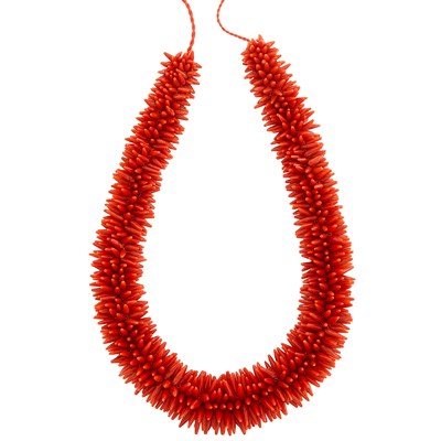 Lot 252 - Spiked Coral Bead Necklace