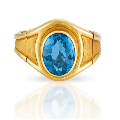 Lot 202 - Gold and Blue Topaz Bracelet, Haroldo Burle Marx