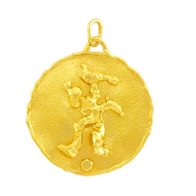 Lot 37 - High Karat Gold Pendant, Jean Mahie