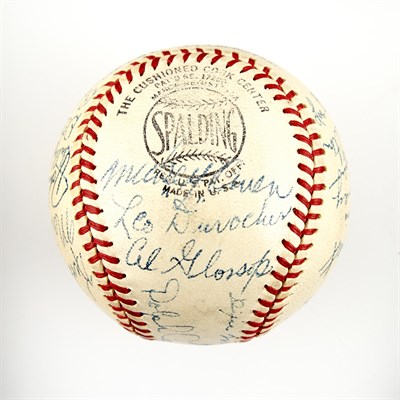 Lot 59 - [BASEBALL] Brooklyn Dodgers team signed...