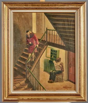 Lot 9 - American School 20th Century Morning Departure,...