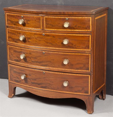 Lot 431 - George III Inlaid Mahogany Chest of Drawers...
