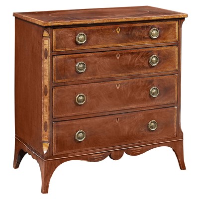 Lot 430 - George III Inlaid Mahogany, Satinwood and...