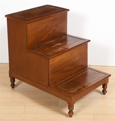 Lot 230 - Victorian Mahogany Bed Steps Height 25 1/2...