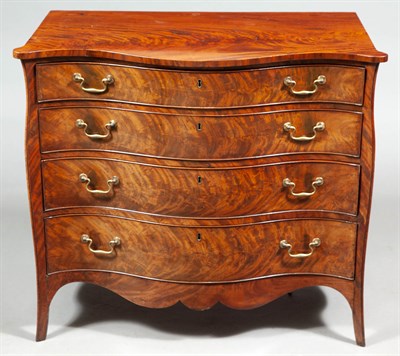 Lot 434 - George III Mahogany Serpentine Chest of...