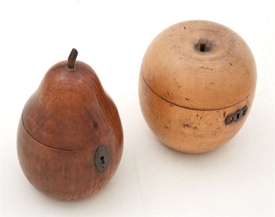 Lot 432 - Two George III Fruitwood Pear-Form and...
