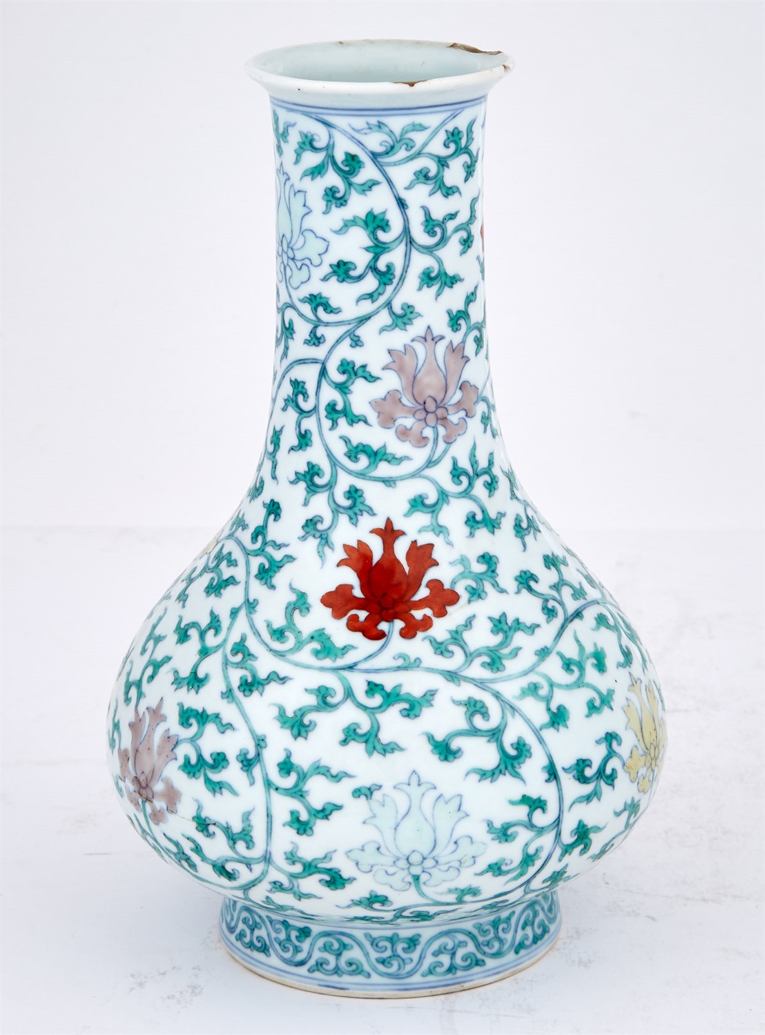 Lot 60 - Chinese Enameled Porcelain Vase Yongzheng Mark...