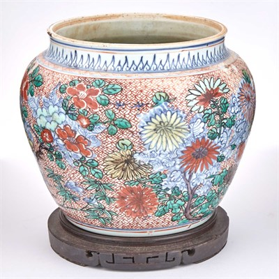 Lot 62 - Chinese Wucai Glazed Vase 18th Century Of...