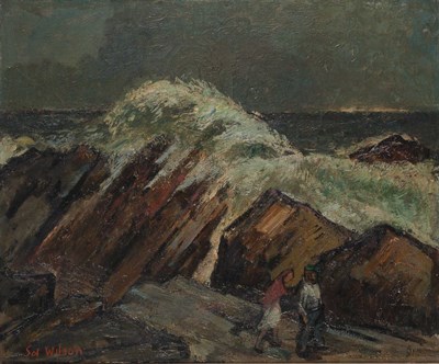 Lot 79 - Sol Wilson American 1896-1974 The Wave Signed...