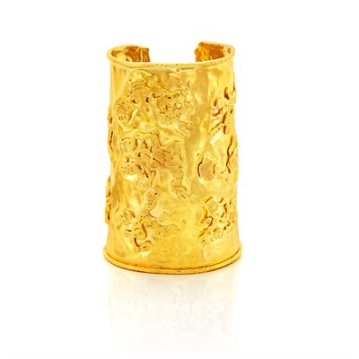 Lot 133 - High Karat Gold Manchette Bracelet, Jean Mahie
