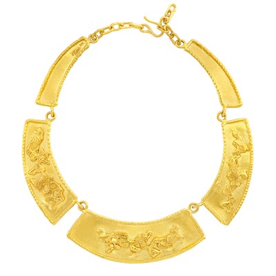 Lot 131 - High Karat Gold Necklace, Jean Mahie