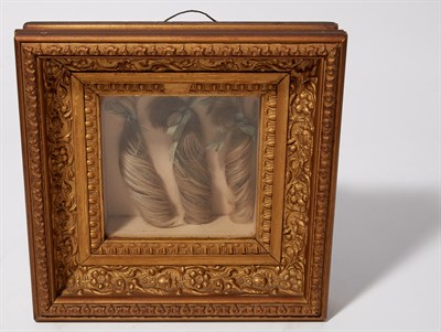 Lot 256 - Unusual Framed Mourning Hair Shadowbox 19th...