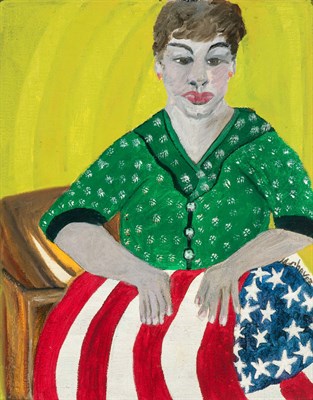 Lot 14 - American School 20th Century A Flag Instead of...