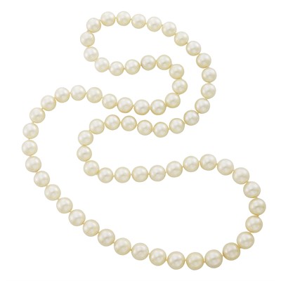 Lot 342 - Long South Sea Cultured Pearl Necklace