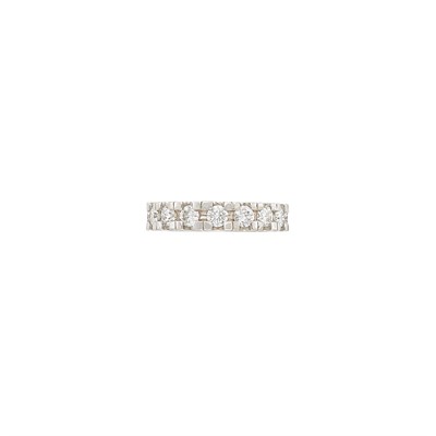 Lot 535 - White Gold and Diamond Band Ring