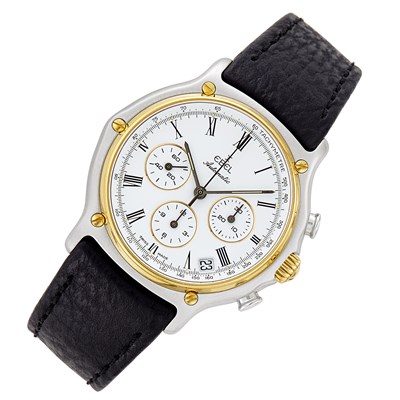 Lot 452 - Ebel, Stainless Steel and Gold Chronograph Wristwatch, Ref. 1911