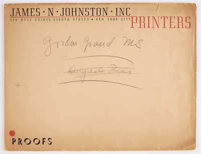 Lot 156 - GRAND, GORDON Mary Ormsby. Draft typescript, n....