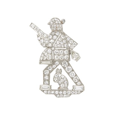 Lot 330 - Platinum and Diamond Brooch