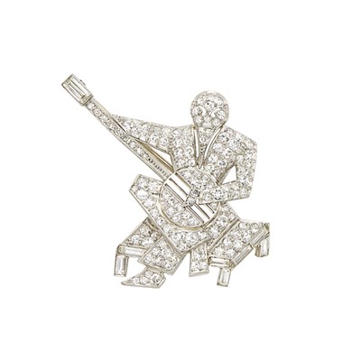 Lot 329 - Platinum and Diamond Brooch