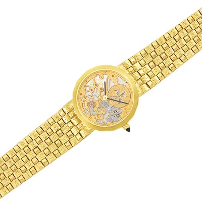 Lot 115 - Gold 'Skeleton' Wristwatch, Vacheron & Constantin