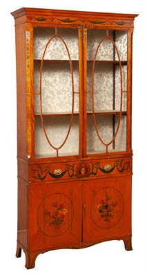 Lot 168 - George III Style Painted Satinwood Display...