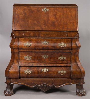 Lot 154 - Dutch Burrwood Slant-Front Desk Height 39...