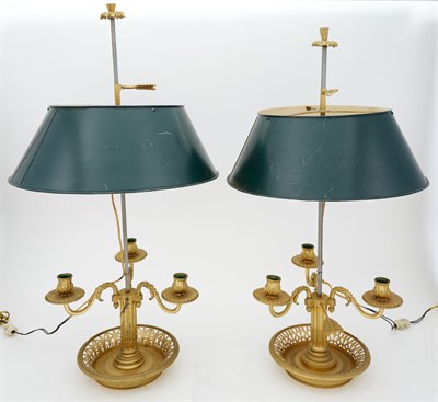 Lot 364 - Pair of Louis XVI Style Ormolu and Tôle-Peinte...