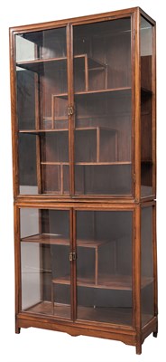 Lot 226 - Pair of Chinese Hardwood and Glazed Cabinets...