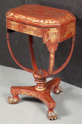 Lot 496 - Chinese Red and Black Lacquer and Parcel-Gilt...