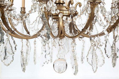Lot 462 - Louis XV Style Gilt-Metal and Cut-Glass Twelve-...