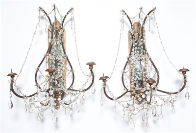 Lot 304 - Pair of Continental Giltwood, Wrought Metal...