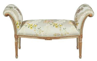 Lot 340 - George III Painted and Parcel-Gilt Window Seat...