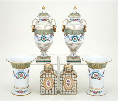 Lot 312 - Group of Dresden Porcelain Table Articles...