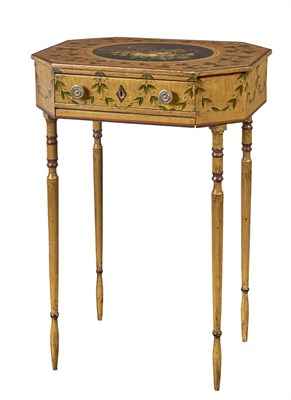 Lot 232 - Federal Painted Work Table Height 29 inches,...