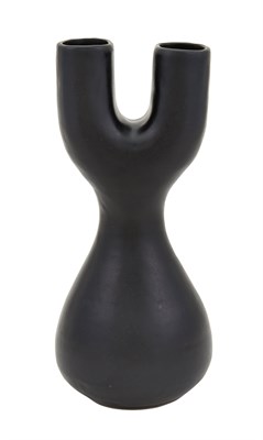 Lot 346 - Georges Jouve Black Glazed Ceramic Vase Circa...