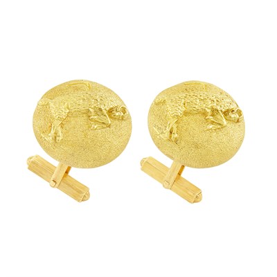 Lot 56 - Pair of Gold 'Aries' Cufflinks, Gianmaria Buccellati