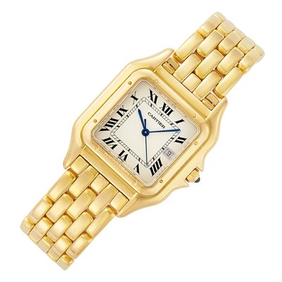 Lot 139 - Gold 'Panthère' Wristwatch, Cartier