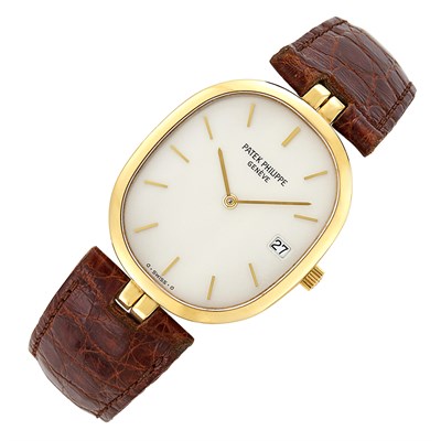 Lot 55 - Patek Philippe, Gold 'Ellipse' Wristwatch, Ref. 3930