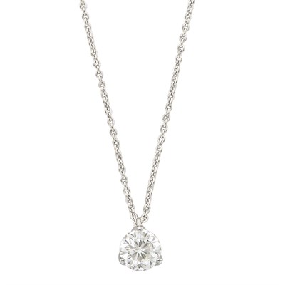 Lot 327 - White Gold and Diamond 'Cento' Pendant-Necklace, Roberto Coin