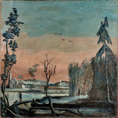 Lot 2 - 20th Century School Landscape with Hunters and...